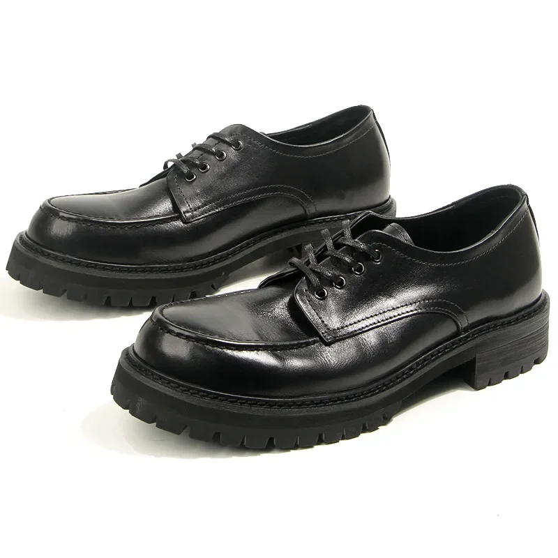 Fashion Highquality Retro Cowhide Men's Shoes Casual all Genuine Leather Brown black Formal Business Derby Shoes
Fashion Highquality Retro Cowhide Men's Shoes Casual all Genuine Leather Brown black Formal Business Derby Shoes