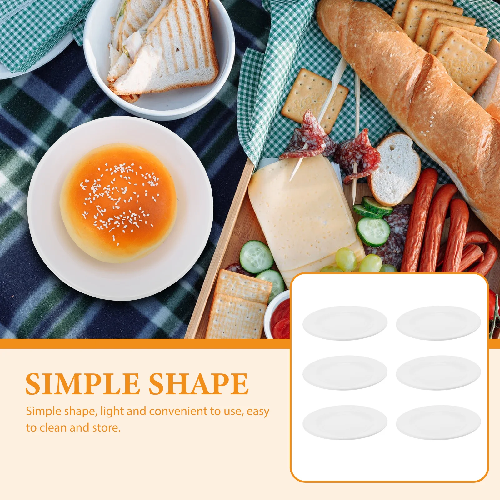 6Pcs Serving Plates Material Fine Craftsmanship Multi-Purpose Use for Home Bar Restaurant Easy to Store and Transport
6Pcs Serving Plates Material Fine Craftsmanship Multi-Purpose Use for Home Bar Restaurant Easy to Store and Transport