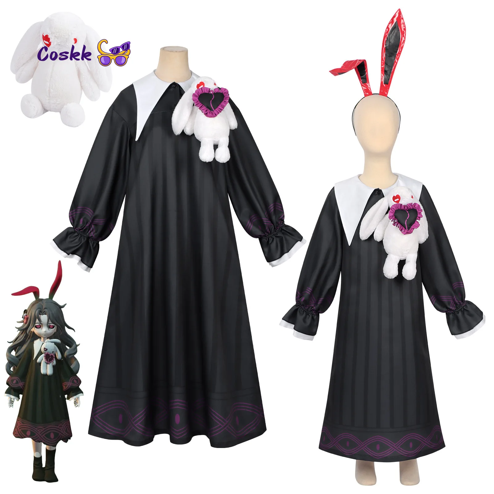 Eggy Party Cosplay Costumes Dorothy transfer student Black Dress Adult and Children's Game Same Style
Eggy Party Cosplay Costumes Dorothy transfer student Black Dress Adult and Children's Game Same Style