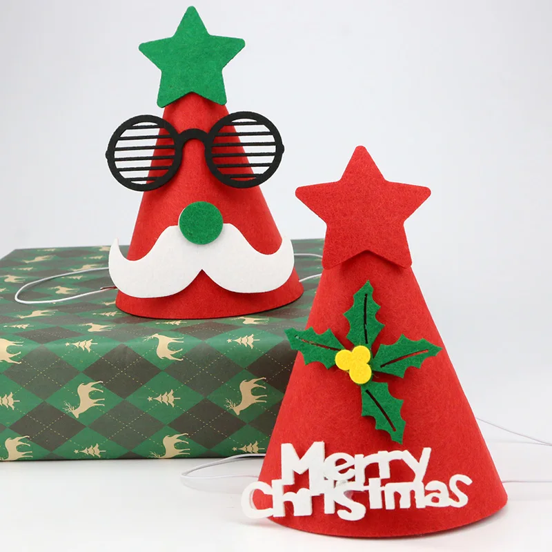 (1 Pcs/bag) 17*12cm Felt Christmas Hat Decoration Christmas Tree Holiday Birthday Party Wearing DIY Handmade Homework Making
(1 Pcs/bag) 17*12cm Felt Christmas Hat Decoration Christmas Tree Holiday Birthday Party Wearing DIY Handmade Homework Making
