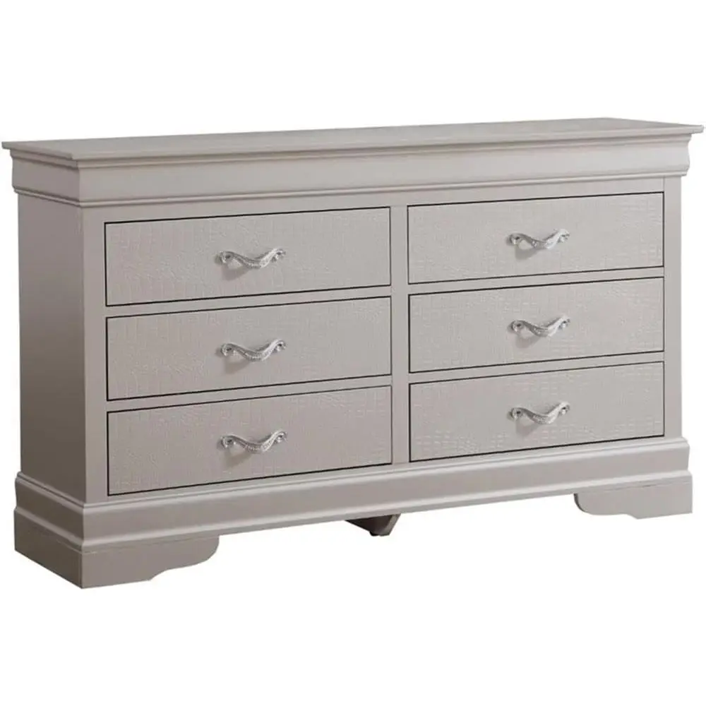 Lorana 6-Ders Bedroom Drer in Silver Champagne
Lorana 6-Ders Bedroom Drer in Silver Champagne