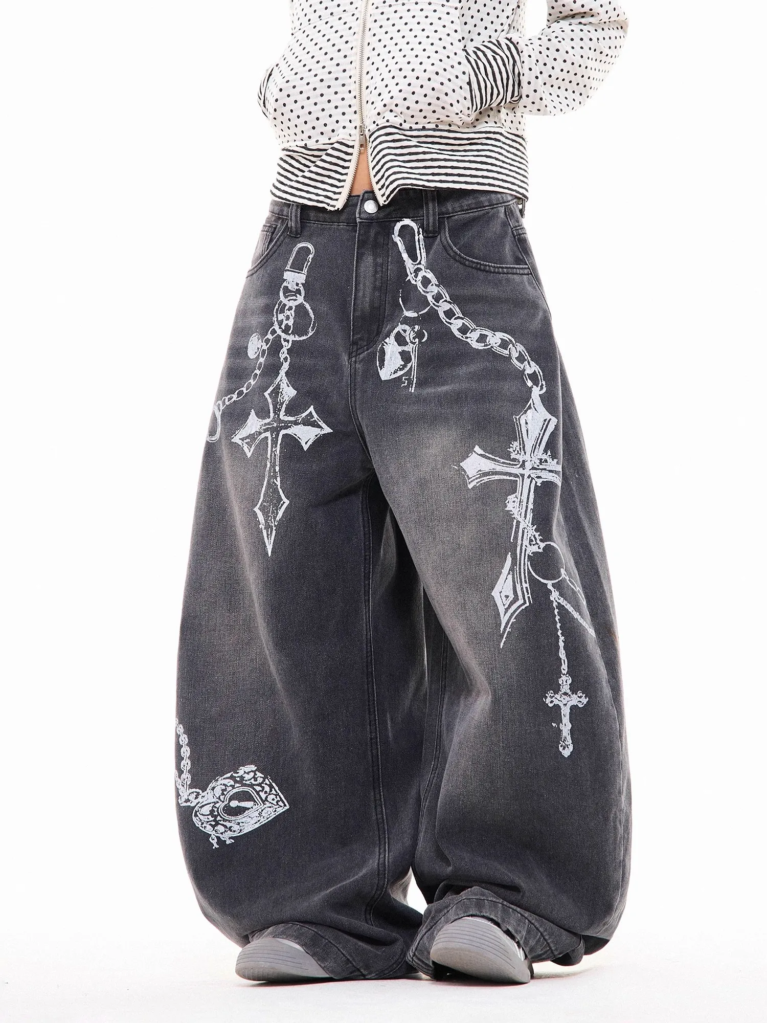 American Sle Vintage Waed Cross 3D Printed Jeans Women's Floor-Length Wide Leg Pants High Street Design Casual Denim
American Sle Vintage Waed Cross 3D Printed Jeans Women's Floor-Length Wide Leg Pants High Street Design Casual Denim