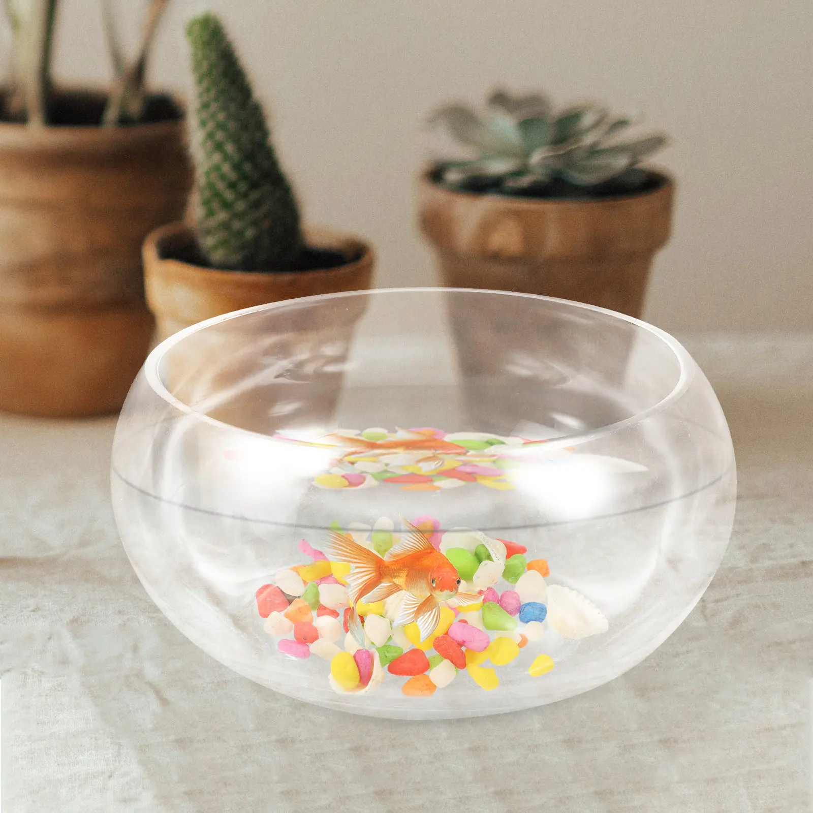 1Set Fish Bowl Decorative Glass Round Fish Tank Aquarium Rock Home Centerpiece Clear Goldfish Bowl Tabletop Ornament
1Set Fish Bowl Decorative Glass Round Fish Tank Aquarium Rock Home Centerpiece Clear Goldfish Bowl Tabletop Ornament