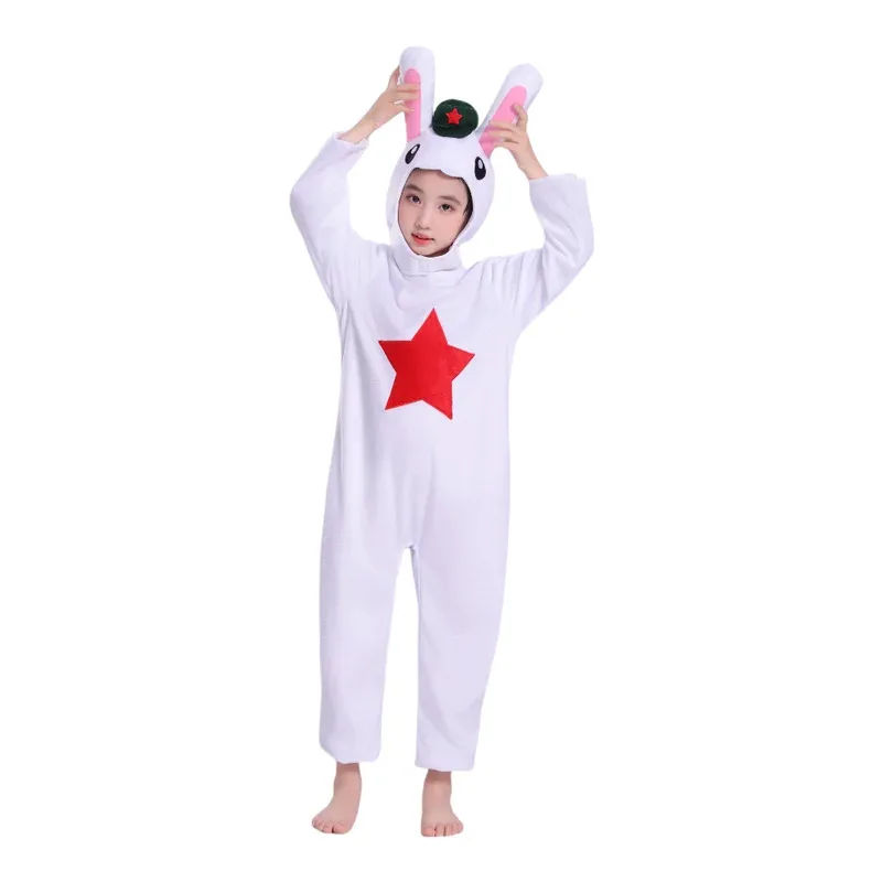 3-piece velvety-soft bunny costume set for kids adorable jumpsuit with ears & tail for Halloween school plays
3-piece velvety-soft bunny costume set for kids adorable jumpsuit with ears & tail for Halloween school plays