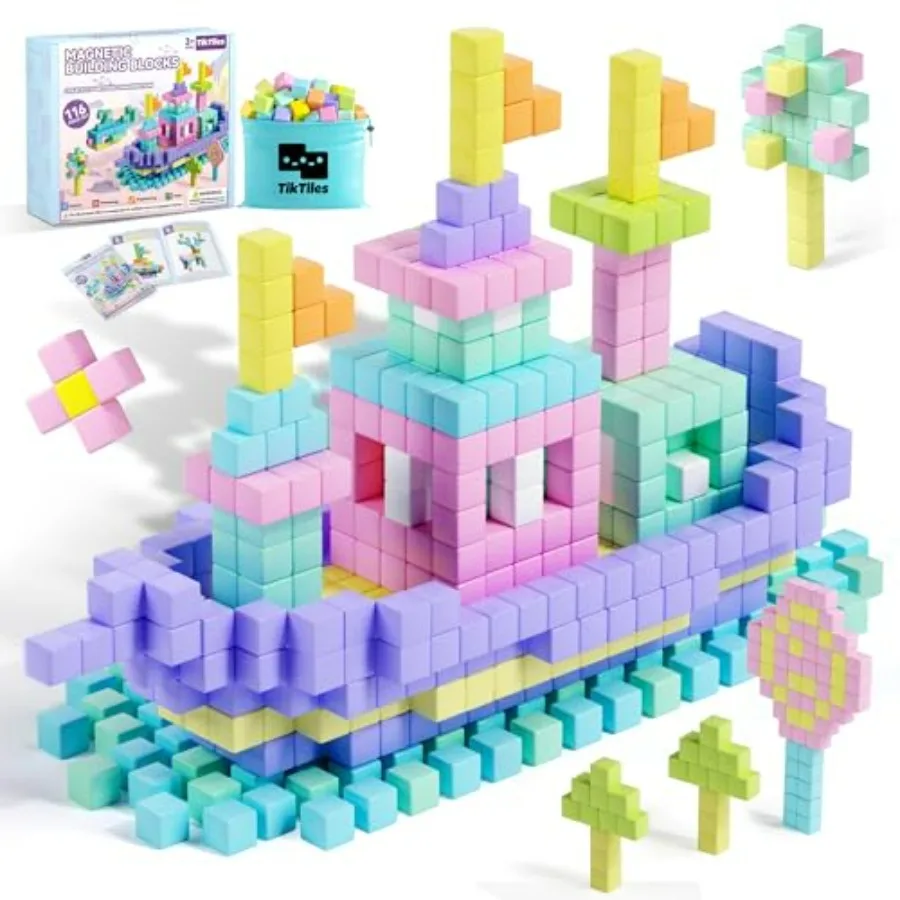 116PCS Magnetic Blocks with Magnet Eyes Toy, Magnetic Building Blocks with Storage Bag for Gifts, STEM Preschool Sensory Magnet
116PCS Magnetic Blocks with Magnet Eyes Toy, Magnetic Building Blocks with Storage Bag for Gifts, STEM Preschool Sensory Magnet
