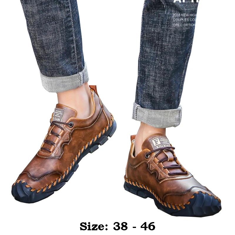 high quality leather boat shoes for men low cut round toe comfortable new 2024 autumn winter big size casual shoe brown khaki
high quality leather boat shoes for men low cut round toe comfortable new 2024 autumn winter big size casual shoe brown khaki