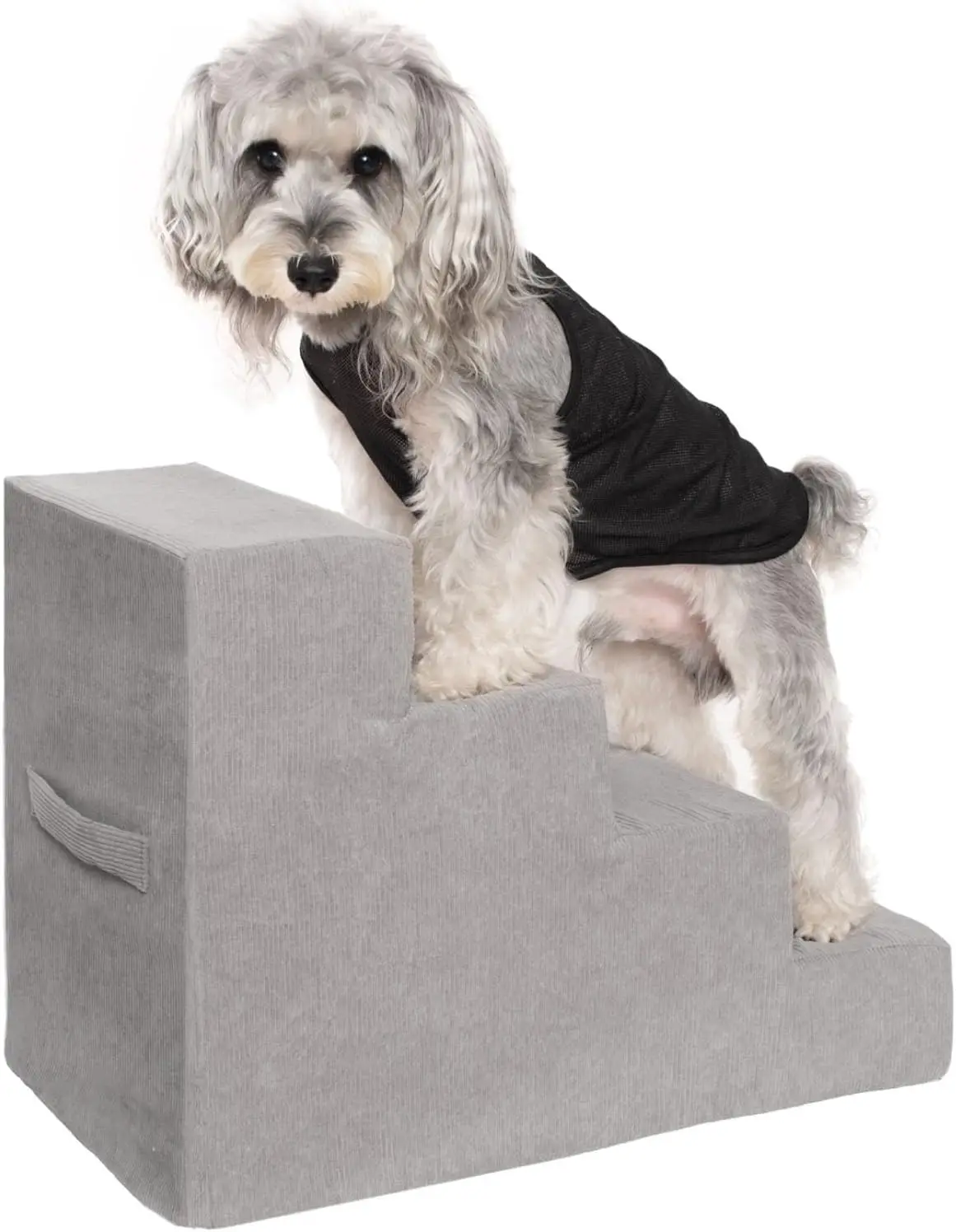4-Step Pet Stairs for Small Dogs & Cats, Non-Slip Foam Ramp for Bed/Couch, Washable Cover, Grey
4-Step Pet Stairs for Small Dogs & Cats, Non-Slip Foam Ramp for Bed/Couch, Washable Cover, Grey