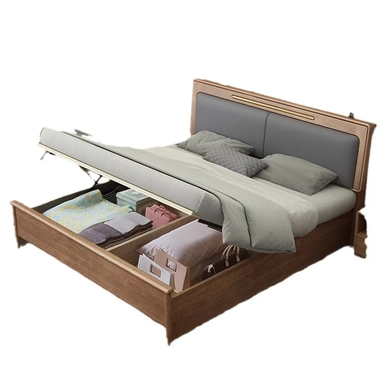 Ash wood solid wood bed Modern simple master bedroom marriage bed Light luxury double bed Nordic soft storage
Ash wood solid wood bed Modern simple master bedroom marriage bed Light luxury double bed Nordic soft storage