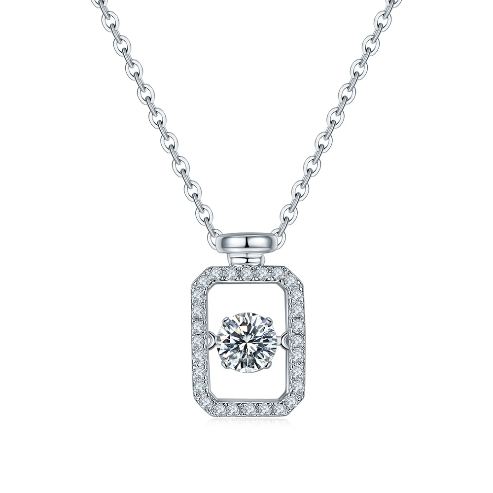 New Round Cut 0.5ct Moissanite Diamond Moving Necklace With Chain For Women Sparkling High Quality Fine Jewelry Pendant With GRA
New Round Cut 0.5ct Moissanite Diamond Moving Necklace With Chain For Women Sparkling High Quality Fine Jewelry Pendant With GRA