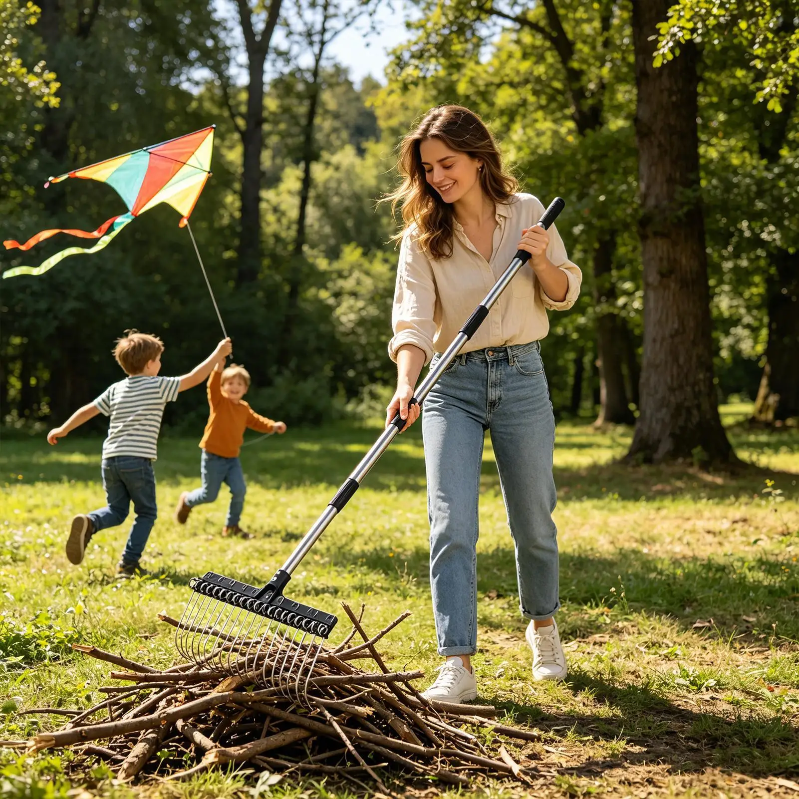 Lawn Rake 38.58-63 In Expandable Adjustable Ergonomic Metal Turf Rake For Grass Leaves Gardening Lawn Shrub Mulch Debris Pine
Lawn Rake 38.58-63 In Expandable Adjustable Ergonomic Metal Turf Rake For Grass Leaves Gardening Lawn Shrub Mulch Debris Pine