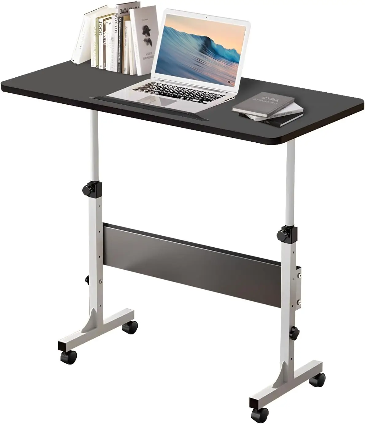 Small Standing Desk Adjustable Height Rolling Computer Desk Portable Laptop Desk With Wheels Small Mobile Foldable Desk
Small Standing Desk Adjustable Height Rolling Computer Desk Portable Laptop Desk With Wheels Small Mobile Foldable Desk