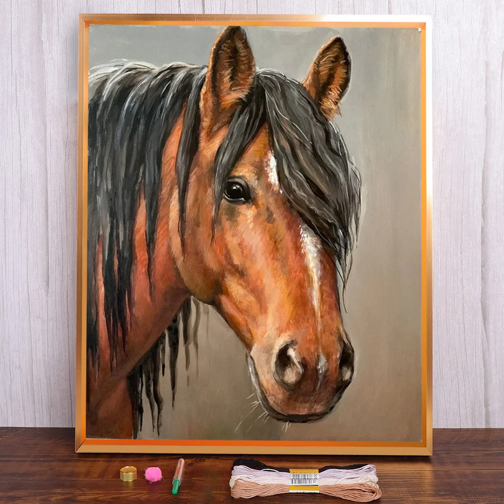 Animal Horse Printed Canvas Cross-Stitch DIY Embroidery Complete Kit Knitting Craft Handmade Hobby Room Decor Sales Counted
Animal Horse Printed Canvas Cross-Stitch DIY Embroidery Complete Kit Knitting Craft Handmade Hobby Room Decor Sales Counted