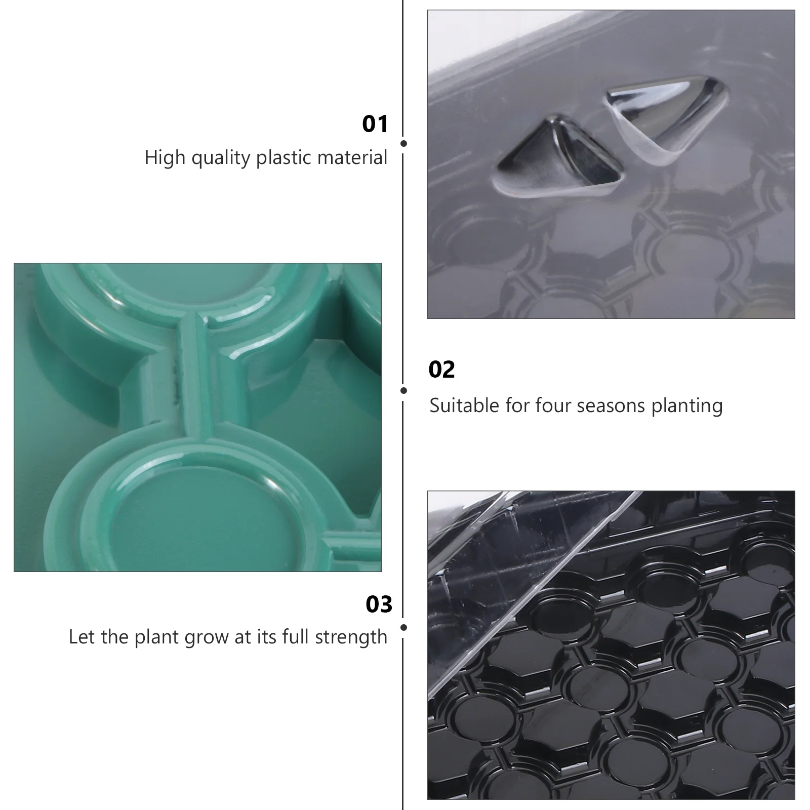 3Sets 20 Holes Plastic Planting Tray Seedling Starter Box Transparent Lid Heat Preservation Stackable Plant Grower Nursery Tray 
3Sets 20 Holes Plastic Planting Tray Seedling Starter Box Transparent Lid Heat Preservation Stackable Plant Grower Nursery Tray