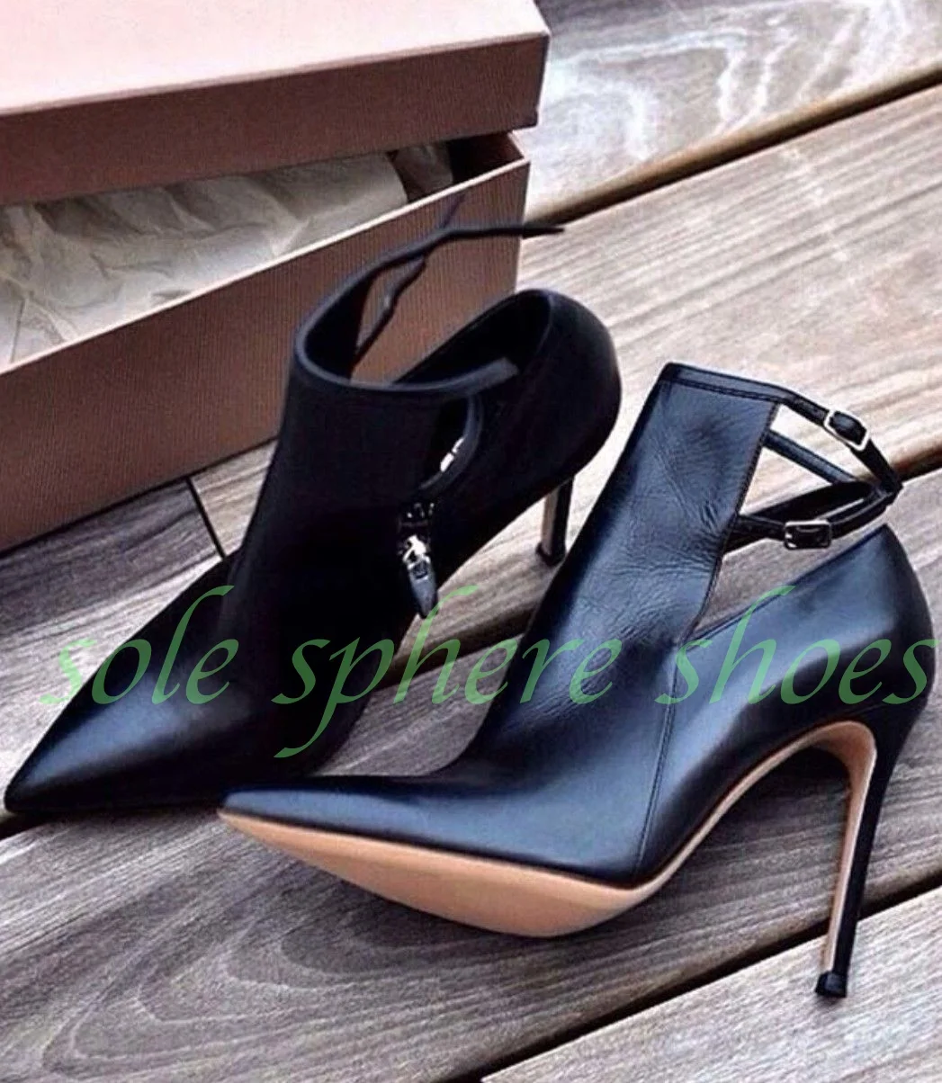 Lady Punk Black Pointed Toe Sexy Ankle Sandals Stiletto Heel Gladiator Hollow Buckle Strap Ankle Pumps Runway Black Size 34-46
Lady Punk Black Pointed Toe Sexy Ankle Sandals Stiletto Heel Gladiator Hollow Buckle Strap Ankle Pumps Runway Black Size 34-46