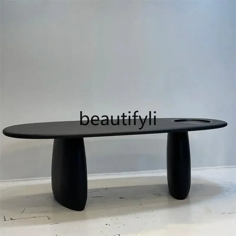 YH03 Medieval oval solid wood dining table Nordic retro wabi sabi log art ash wood dining table
YH03 Medieval oval solid wood dining table Nordic retro wabi sabi log art ash wood dining table