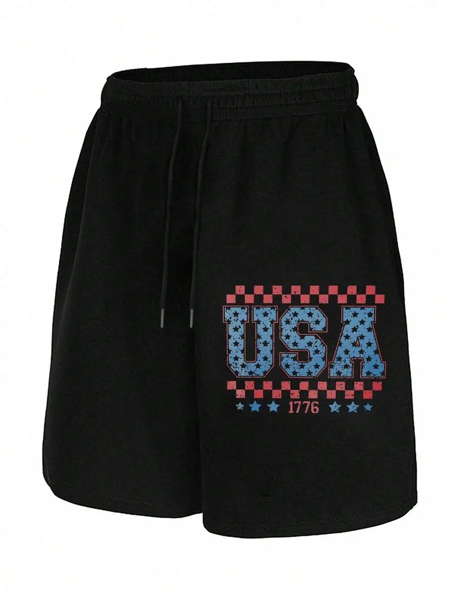 Mens USA Print Drawstring Shorts Casual Athletic Quick-Dry Shorts
Mens USA Print Drawstring Shorts Casual Athletic Quick-Dry Shorts