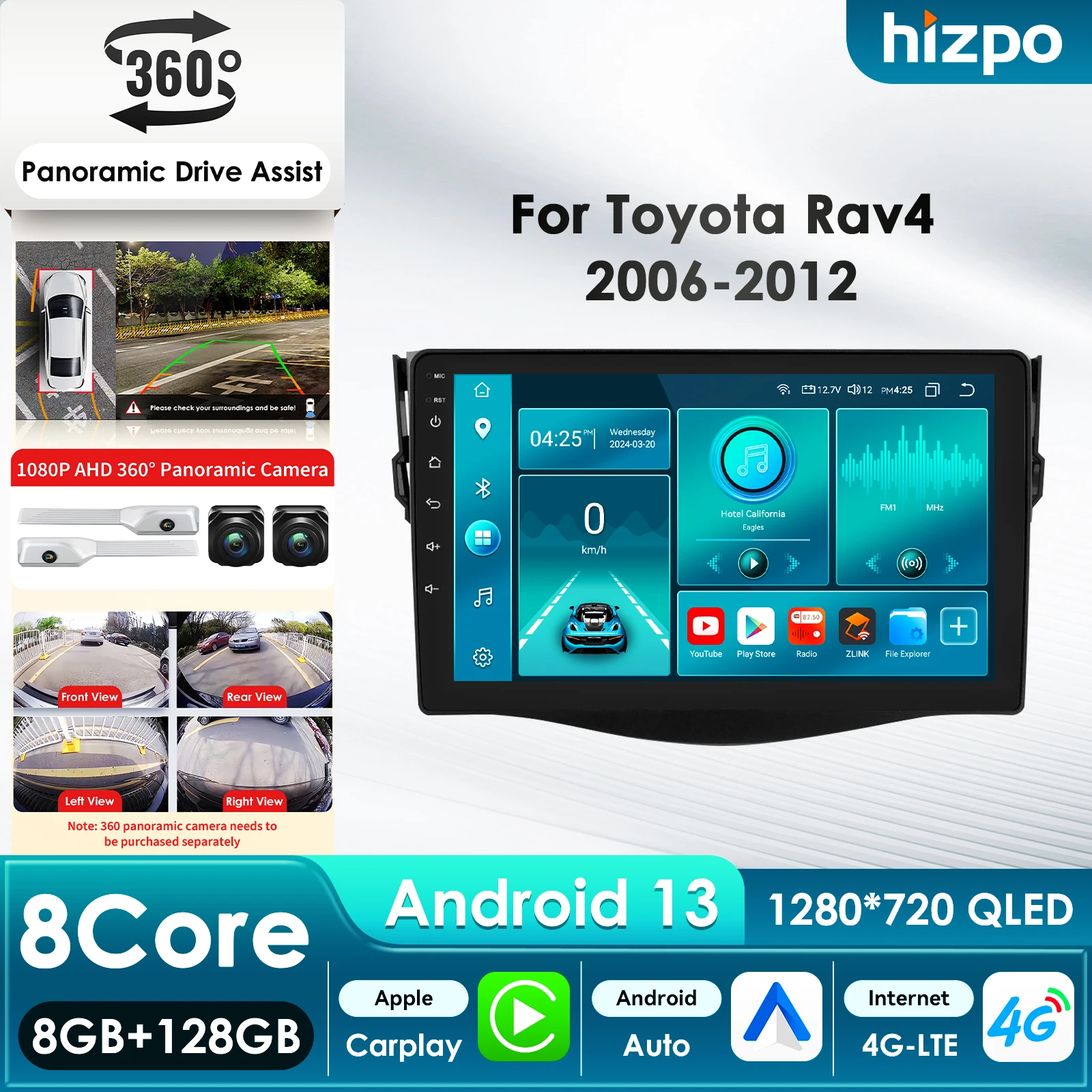 Hizpo 360Camera Car Intelligent Systems Android 13 Car Radio for Toyota RAV4 RAV 4 2006 - 2012 Multimedia Autoradio Carplay 4G
Hizpo 360Camera Car Intelligent Systems Android 13 Car Radio for Toyota RAV4 RAV 4 2006 - 2012 Multimedia Autoradio Carplay 4G