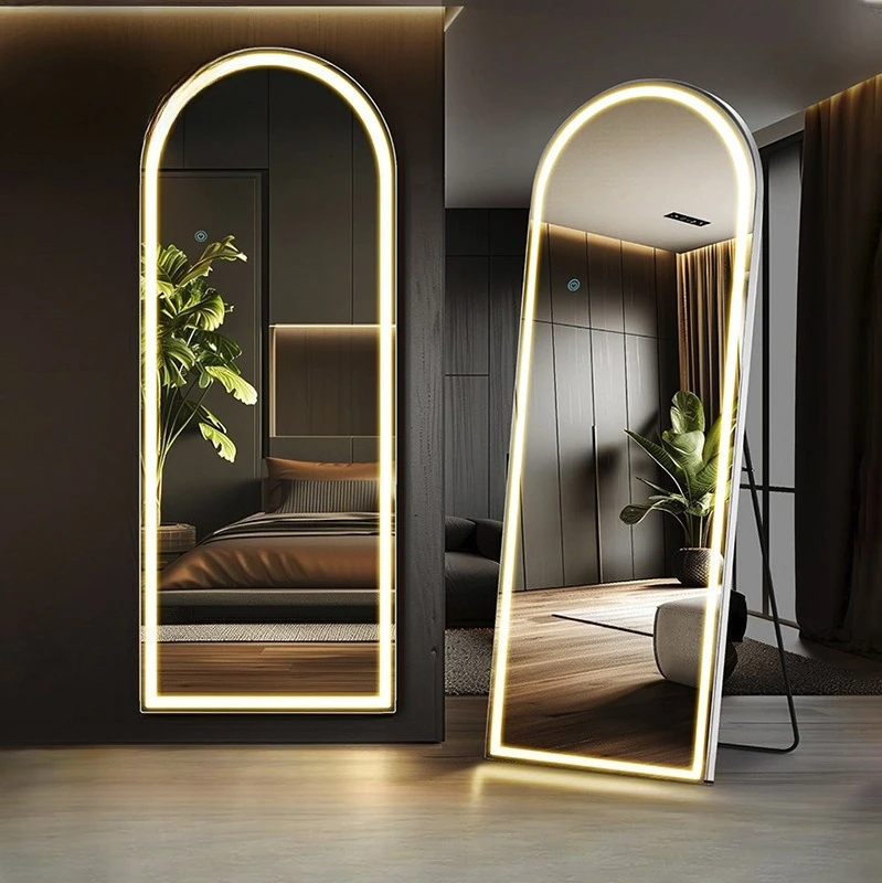 Арочное умное зеркало в полный рост, зеркало в полный рост, напольное зеркало с подсветкой, сенсорный экран, длинное зеркало для парикмахерской, светодиодная подсветка LED li
Арочное умное зеркало в полный рост, зеркало в полный рост, напольное зеркало с подсветкой, сенсорный экран, длинное зеркало для парикмахерской, светодиодная подсветка LED li
