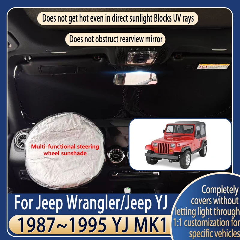 Steering wheel Car Sun Visor For Jeep Wrangler YJ 1987~1995 Summer Cooling Auto Accessories Front Windshield Sunshade Insulati
Steering wheel Car Sun Visor For Jeep Wrangler YJ 1987~1995 Summer Cooling Auto Accessories Front Windshield Sunshade Insulati