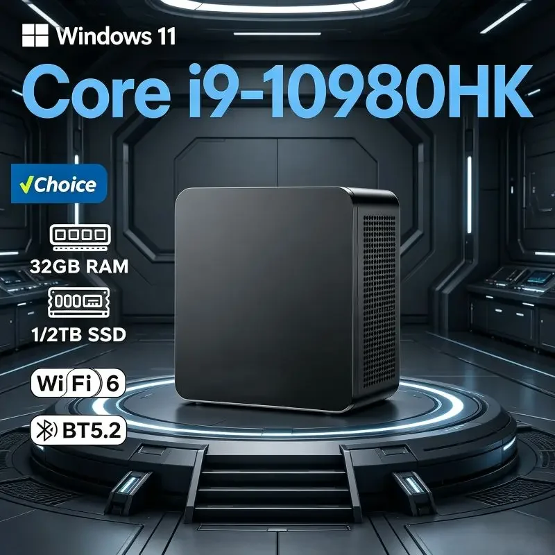 Core I9 10980HK High Speed Pocket Mini PC Tiny Compact Host ,Win11 16GB RAM Large SSD WiFi6 BT5.2 4K 60Hz RGB Visual Output
Core I9 10980HK High Speed Pocket Mini PC Tiny Compact Host ,Win11 16GB RAM Large SSD WiFi6 BT5.2 4K 60Hz RGB Visual Output
