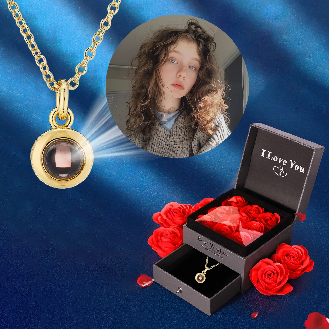 Customized Personalized Picture Projection Pendant Necklaces Accessories Girls Women Jewelry Romantic Gift With Luxury Gift Box
Customized Personalized Picture Projection Pendant Necklaces Accessories Girls Women Jewelry Romantic Gift With Luxury Gift Box