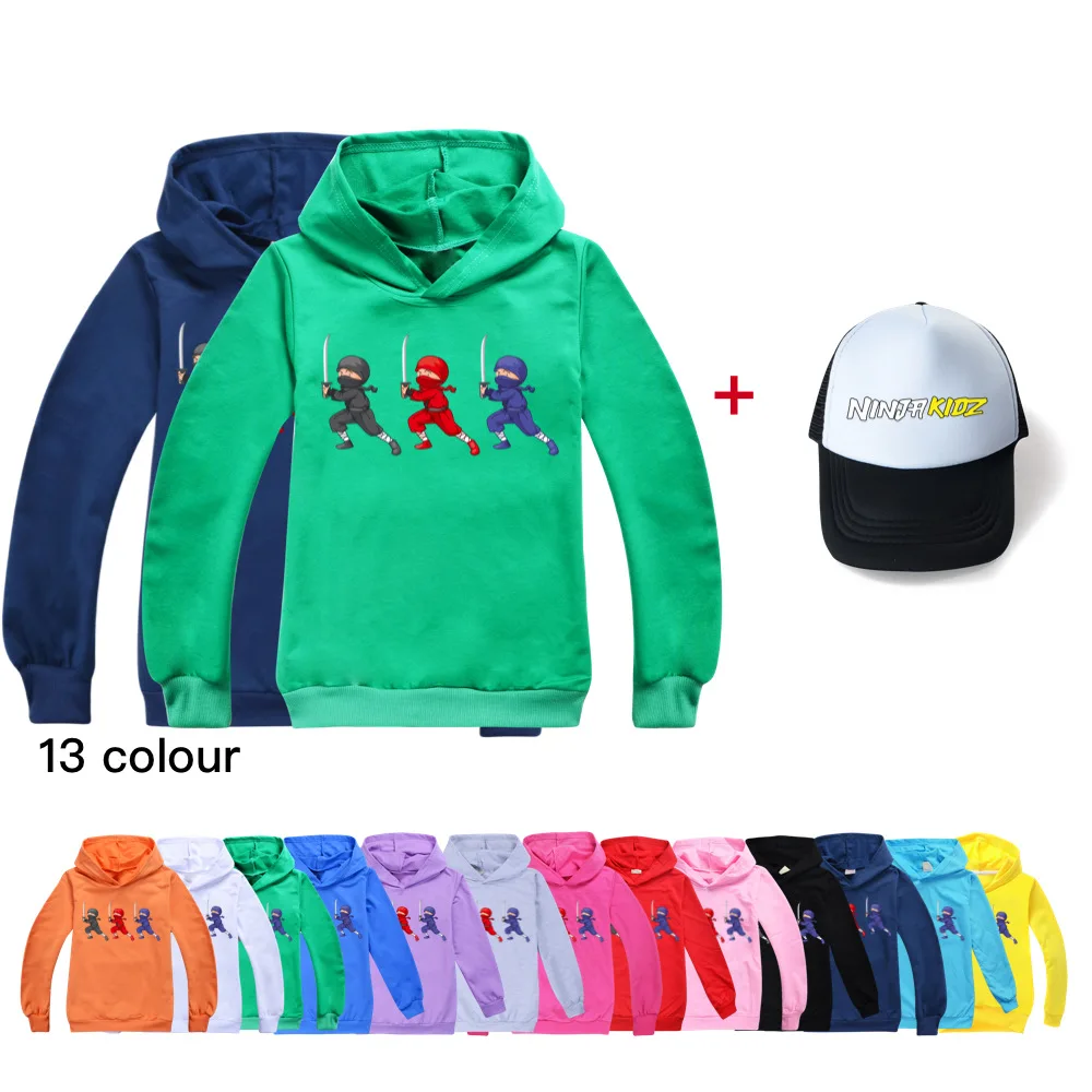 Ninja Kidz Children's Sweatshirt Boys Costumes Cosplay Hoodie Casual Long Sleeve Jacket Sweater Hoodie Baby Kids Clothes+Sun hat
Ninja Kidz Children's Sweatshirt Boys Costumes Cosplay Hoodie Casual Long Sleeve Jacket Sweater Hoodie Baby Kids Clothes+Sun hat