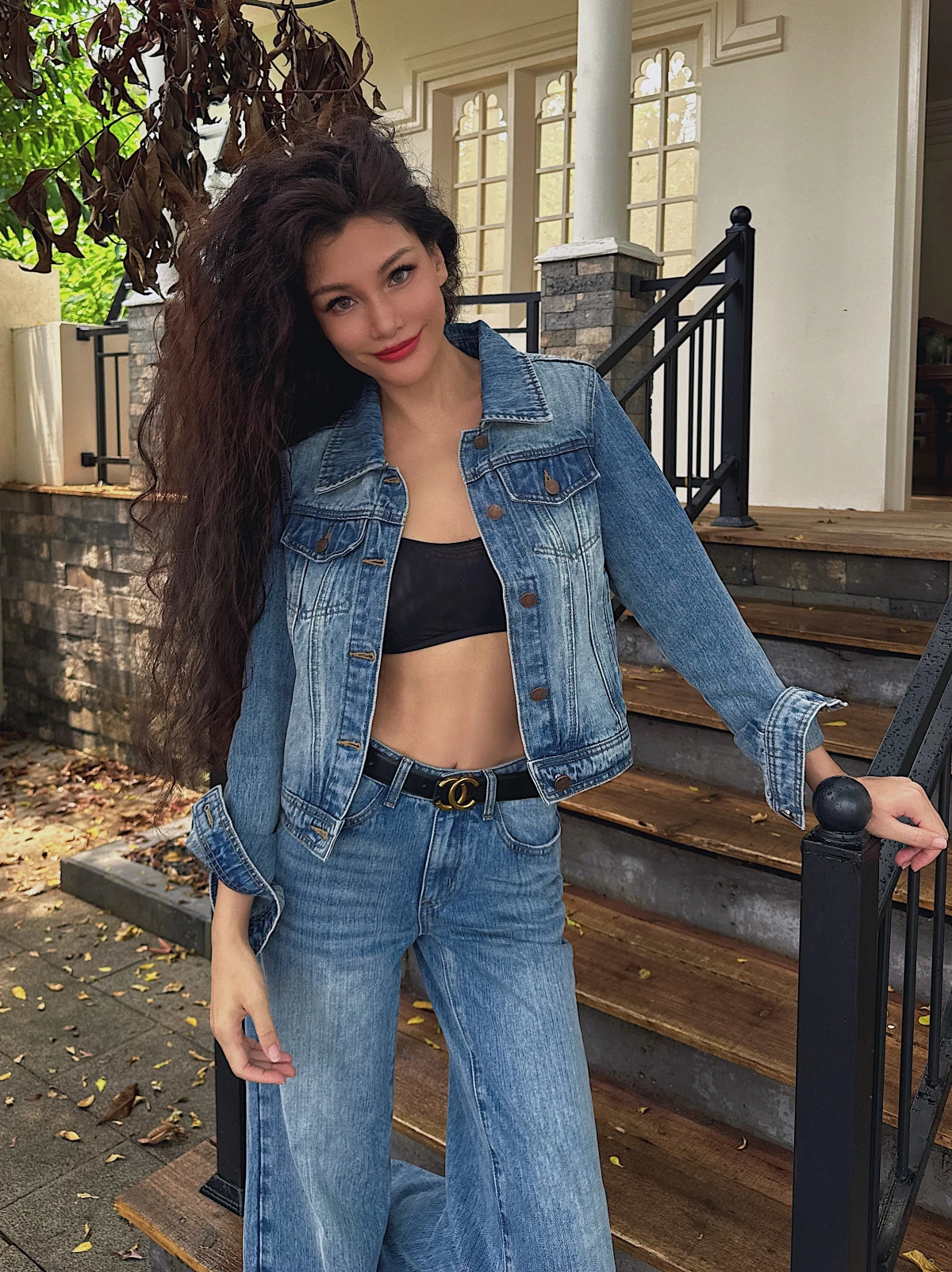 Retro Hong Kong Style Thickened Denim Jacket mid Waist 3D Tailoring Straight Leg Jeans Set Washed Blue Women's Fashion
Retro Hong Kong Style Thickened Denim Jacket mid Waist 3D Tailoring Straight Leg Jeans Set Washed Blue Women's Fashion