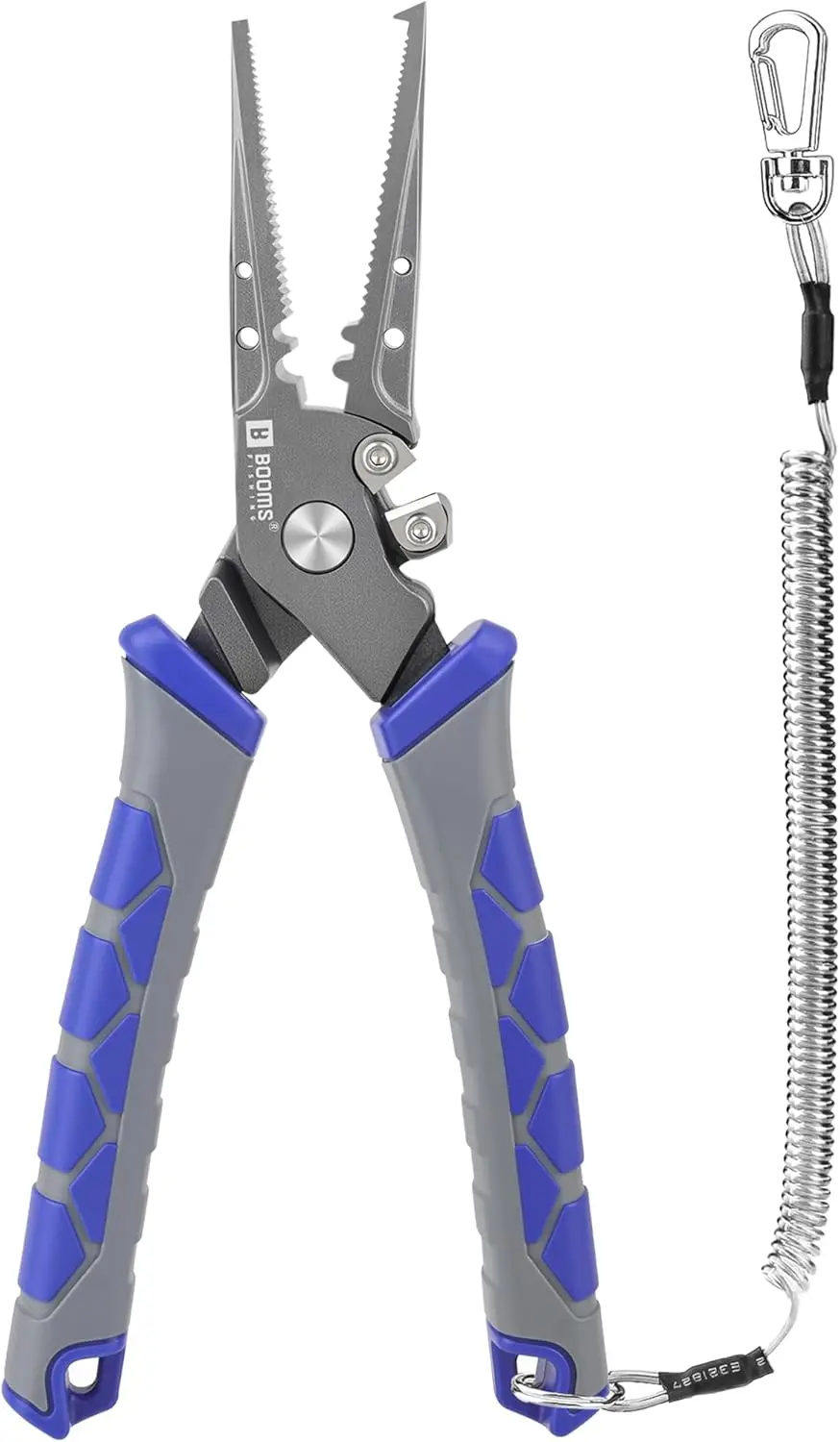 7.5" Multi-Function Fishing Pliers: Hook Remover, Split Ring Pliers, Braid Cutter & Crimper with Lanyard
7.5" Multi-Function Fishing Pliers: Hook Remover, Split Ring Pliers, Braid Cutter & Crimper with Lanyard