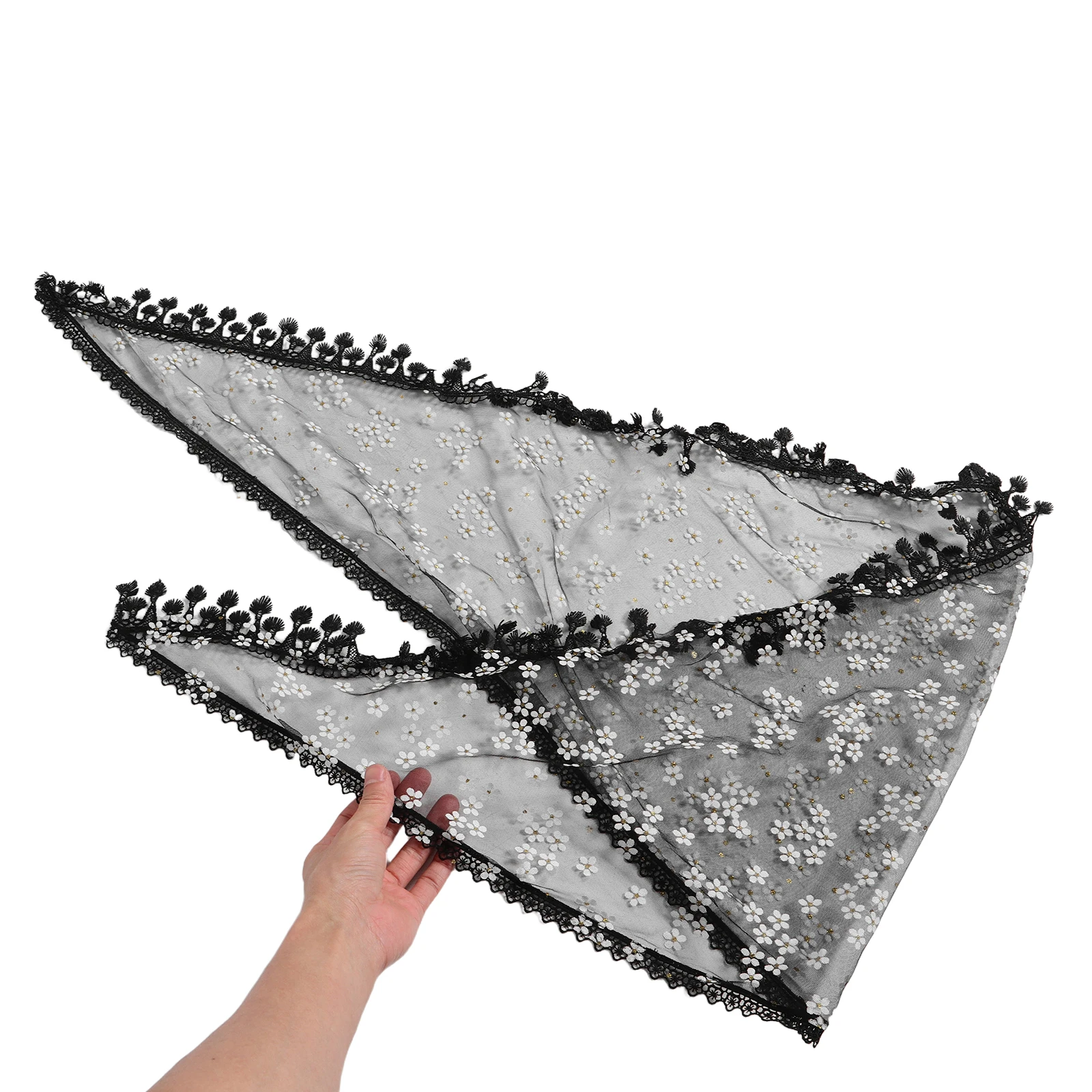 Catholic Hollow Scarf Party Dress Shawl Tassel Triangular Polyester Lace Hair Veils
Catholic Hollow Scarf Party Dress Shawl Tassel Triangular Polyester Lace Hair Veils