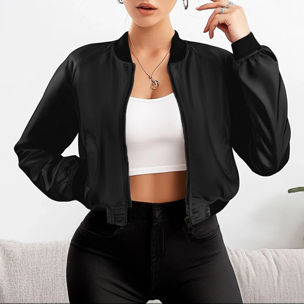 Mia Muse Women's Lightweight Jackets Autumn Simple Solid Long Sleeve Crew Neck Zipper Casual Lightweight Jackets
Mia Muse Women's Lightweight Jackets Autumn Simple Solid Long Sleeve Crew Neck Zipper Casual Lightweight Jackets