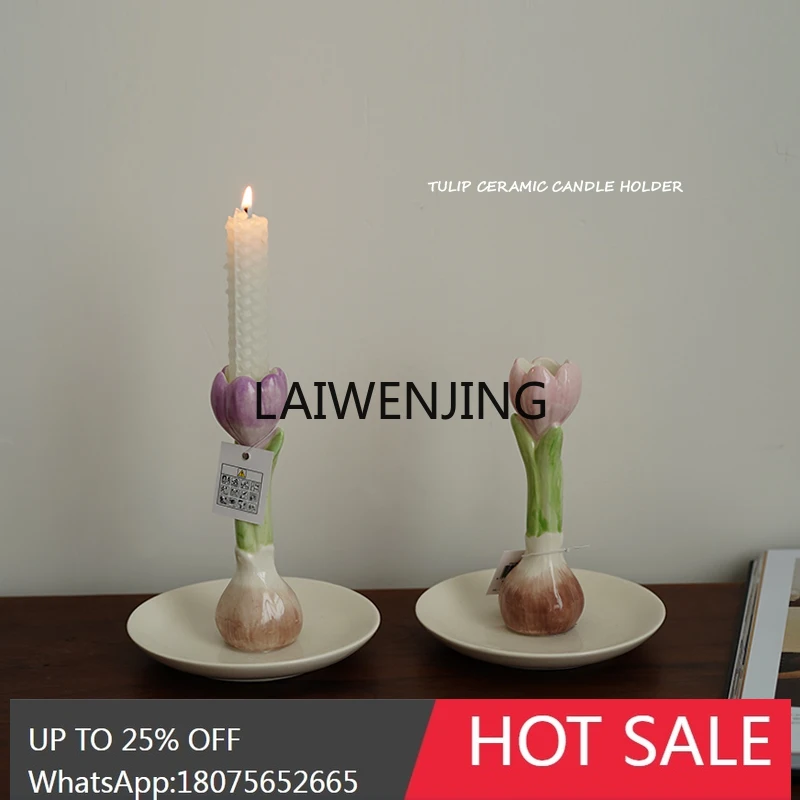 Tulip Shaped Ceramic Hand Painted Candlestick Exquisite Floral Decoration
Tulip Shaped Ceramic Hand Painted Candlestick Exquisite Floral Decoration