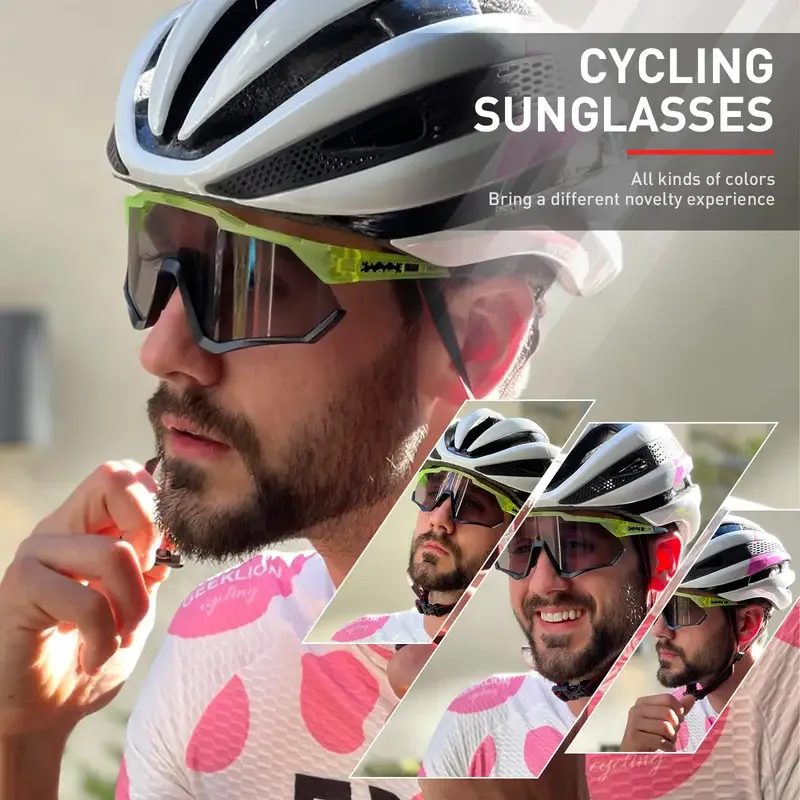 KAPVOE Photochromic 1 Lens Bike Cycling Sunglasses For Men Women, Racing Bicycle Cycling Eyewear Cycle Goggles UV400 MTB For Out
KAPVOE Photochromic 1 Lens Bike Cycling Sunglasses For Men Women, Racing Bicycle Cycling Eyewear Cycle Goggles UV400 MTB For Out