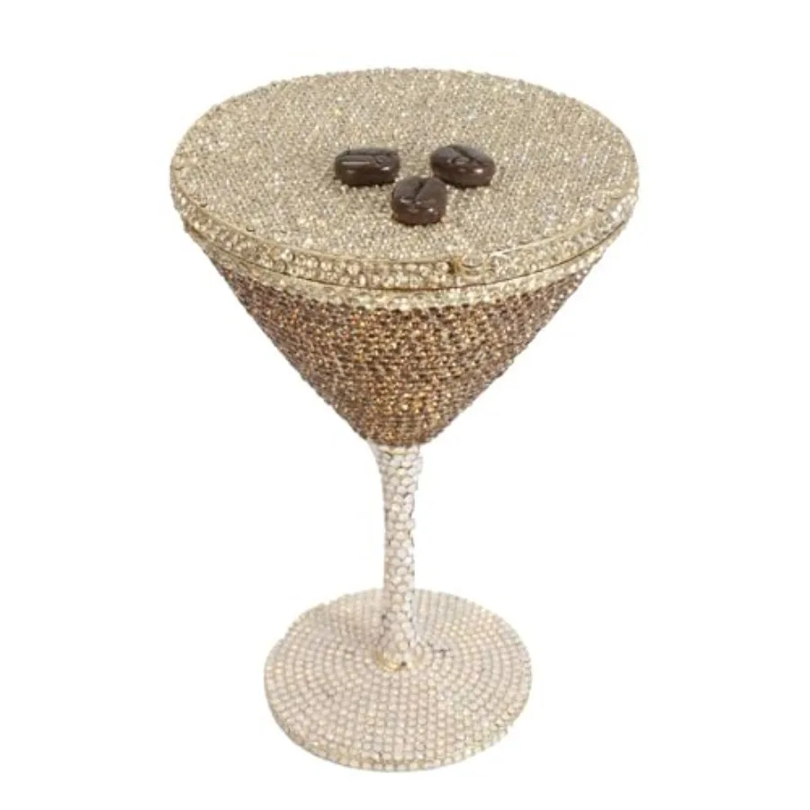 Evening bag for wedding party and prom: rhinestone-embellished goblet-shaped handbag in elegant coffee bean color with crystal
Evening bag for wedding party and prom: rhinestone-embellished goblet-shaped handbag in elegant coffee bean color with crystal