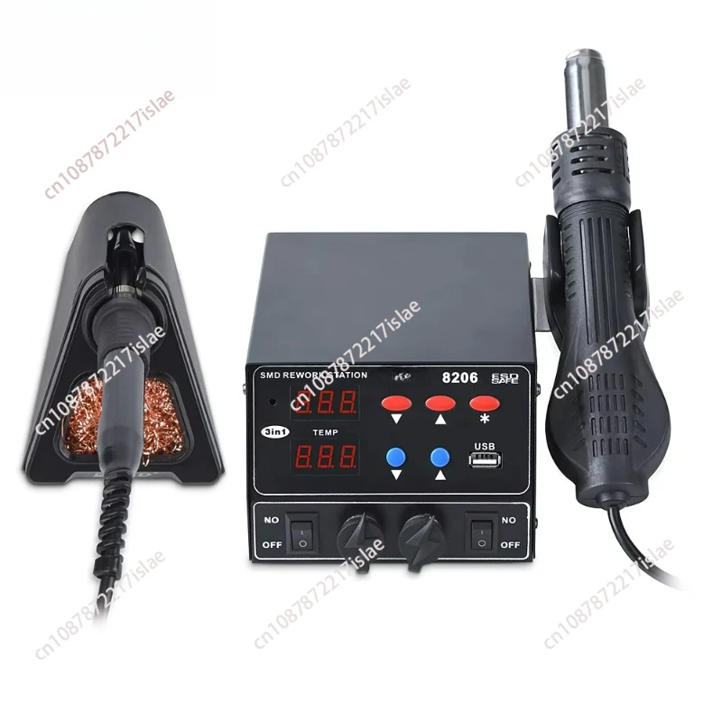 8206 SMD BGA 3 in 1 hot air welding station with digital display solder rework station
8206 SMD BGA 3 in 1 hot air welding station with digital display solder rework station