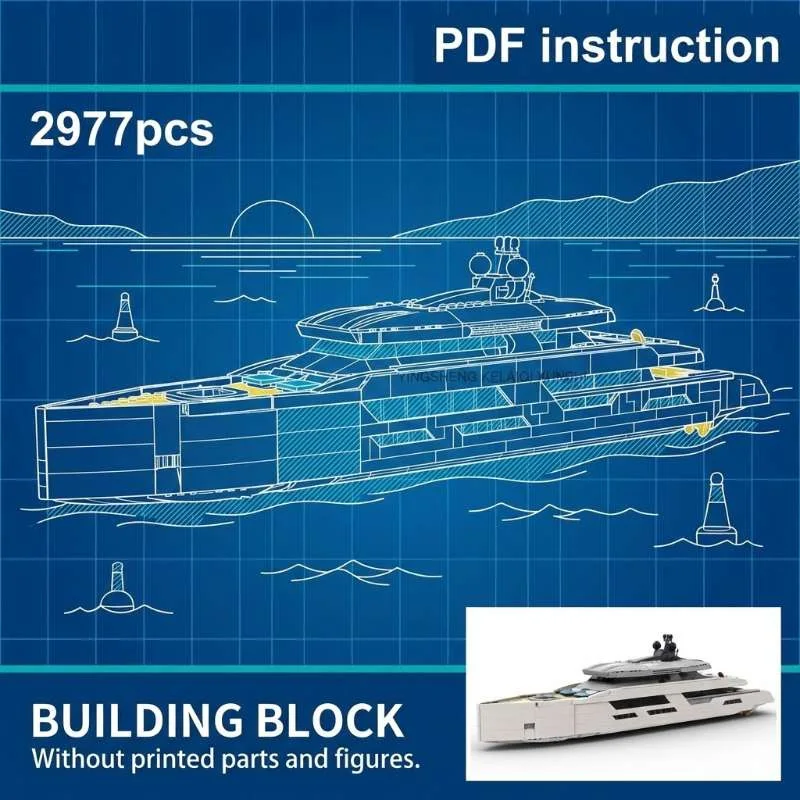 Luxury Super Yacht MOC Sleek White Cruiser Block Model for 164898 moc
Luxury Super Yacht MOC Sleek White Cruiser Block Model for 164898 moc