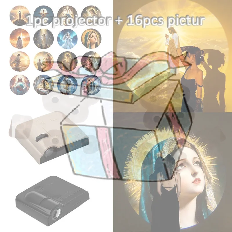 【CCA】1 Lamp + 16 Pictures Christ Church Mary Projection Lamp LED Projector Religious Atmosphere Light Gift For Home Decoration
【CCA】1 Lamp + 16 Pictures Christ Church Mary Projection Lamp LED Projector Religious Atmosphere Light Gift For Home Decoration