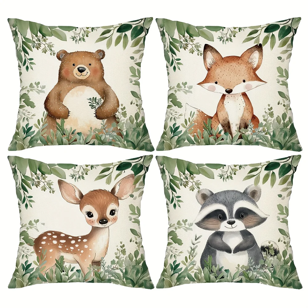 1pc Watercolor Forest Animal Throw Pillow Covers Cute Woodland Creature Cushion Cases for Kids Room Nursery Decor
1pc Watercolor Forest Animal Throw Pillow Covers Cute Woodland Creature Cushion Cases for Kids Room Nursery Decor