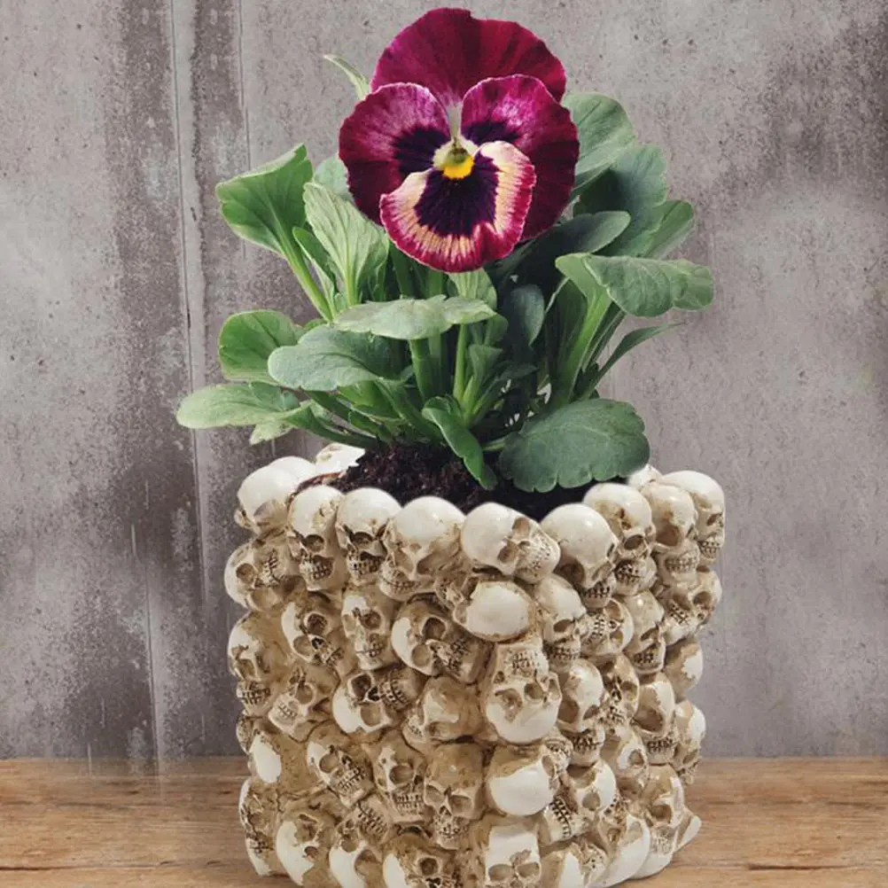 1pc Skull Head Resin Flowerpot Halloween Decoration Home Adornment Planter Gift Beige Durable Environmentally Friendly
1pc Skull Head Resin Flowerpot Halloween Decoration Home Adornment Planter Gift Beige Durable Environmentally Friendly