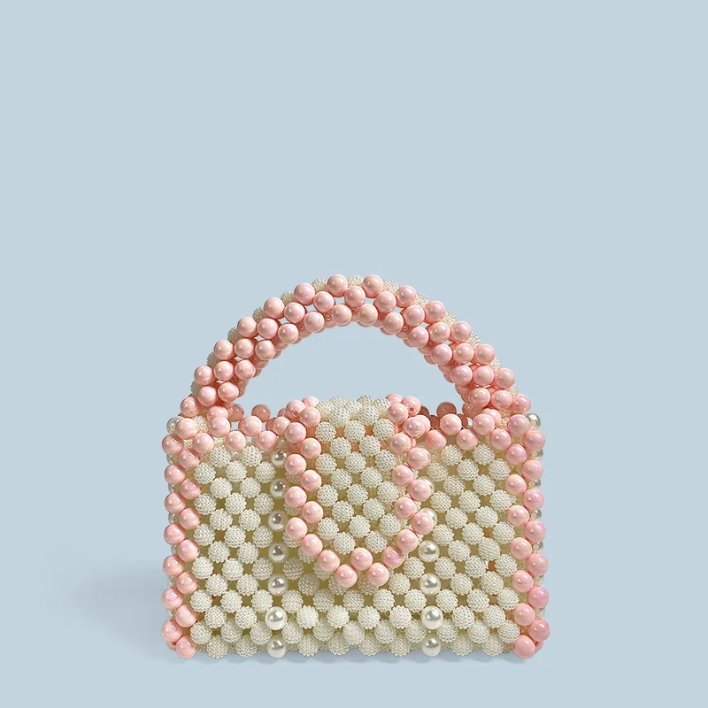 New Women's Bag Texture High-end Pearl Bead Woven Bags for Women Ins Niche Design Spliced Ladies Handbag Customized Color 
New Women's Bag Texture High-end Pearl Bead Woven Bags for Women Ins Niche Design Spliced Ladies Handbag Customized Color