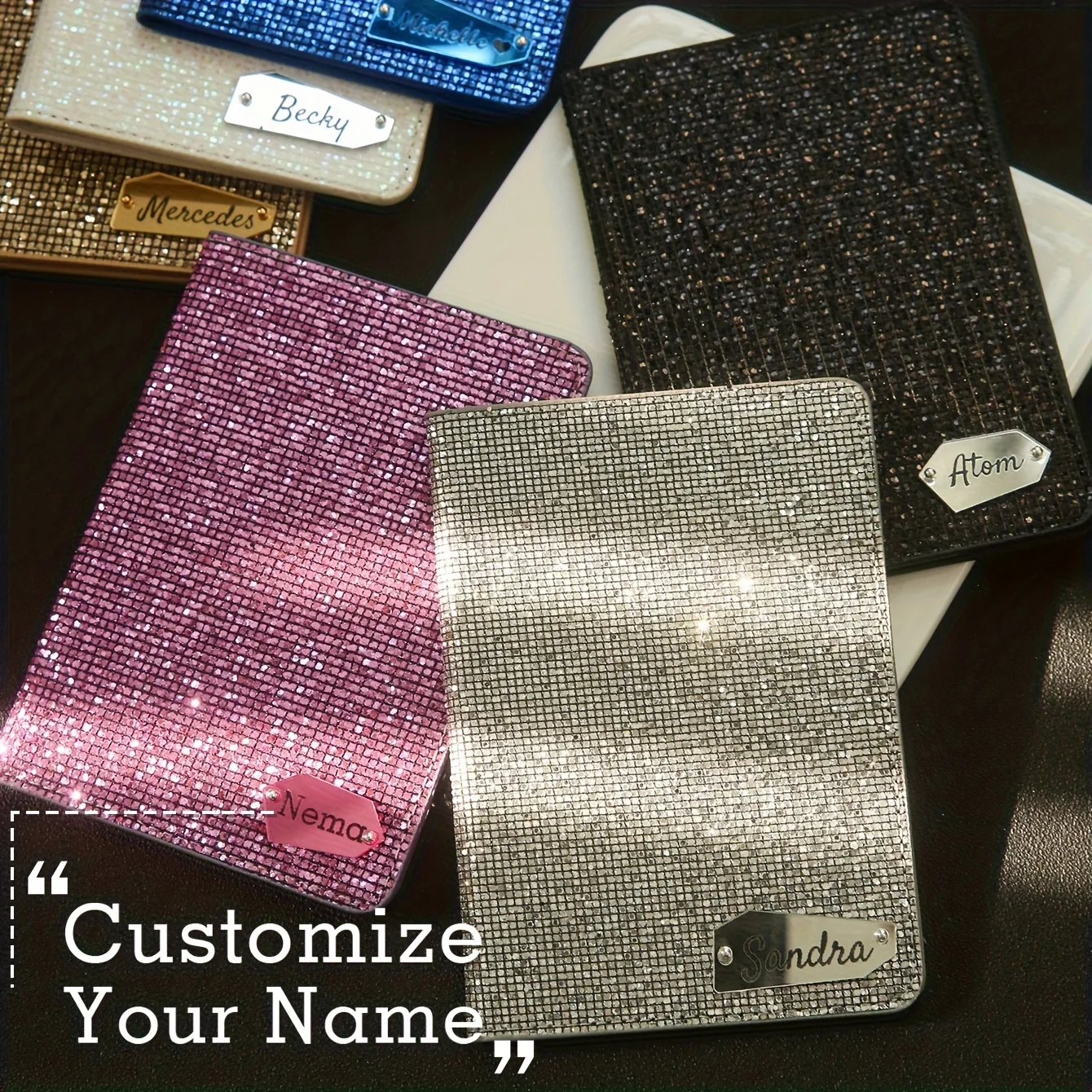 Personalized Name Passport Holder with Disco Ball Sequins Custom Unique Passport Holder with Shiny Mirror Name Tag Travel Gift
Personalized Name Passport Holder with Disco Ball Sequins Custom Unique Passport Holder with Shiny Mirror Name Tag Travel Gift