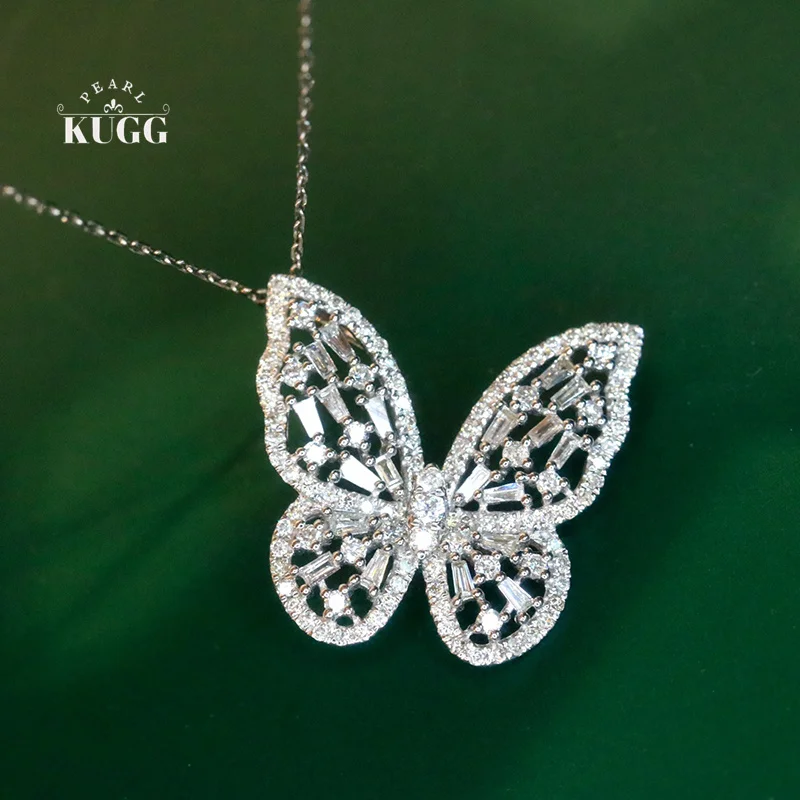 KUGG 100% ожерелье из белого золота 18 карат, женское романтическое ожерелье в форме бабочки 0,65 карата, ожерелье с подвеской из настоящего натурального бриллианта, ювелирные изделия
KUGG 100% ожерелье из белого золота 18 карат, женское романтическое ожерелье в форме бабочки 0,65 карата, ожерелье с подвеской из настоящего натурального бриллианта, ювелирные изделия
