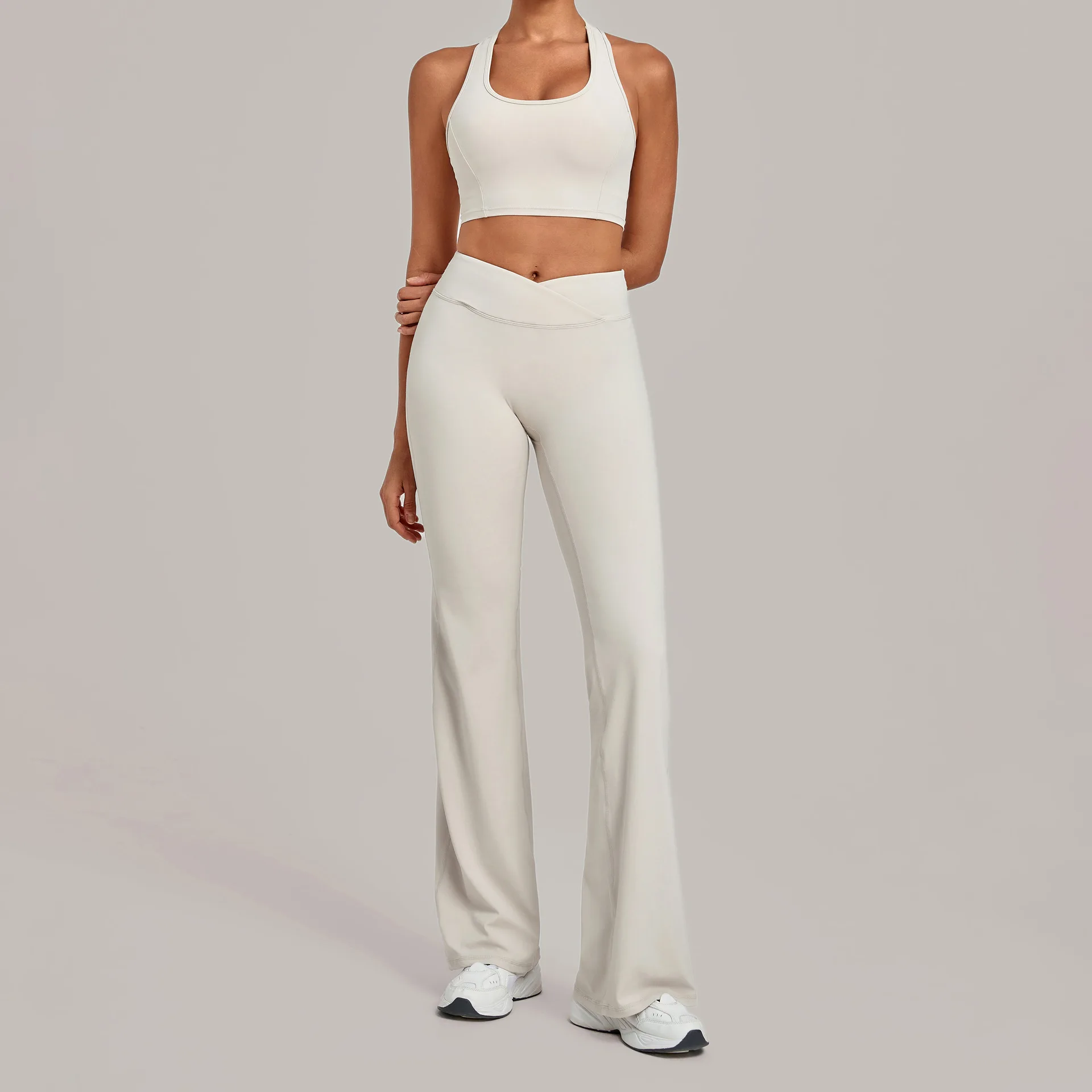 Women's Yoga Sets Gym Workout Sportswear High-stretch Quick-dry Anti Breast Vibration Sports Vest Flare Leggings Pants Outfit
Women's Yoga Sets Gym Workout Sportswear High-stretch Quick-dry Anti Breast Vibration Sports Vest Flare Leggings Pants Outfit