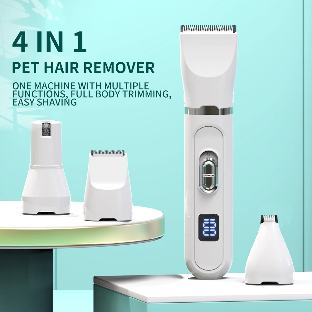 4 IN 1 Pet Grooming Kit Rechargeable Pets Clippers Dog Cat Hair Trimmer Paw Nail Grinder Foot Cutter Hair Cutting Machine
4 IN 1 Pet Grooming Kit Rechargeable Pets Clippers Dog Cat Hair Trimmer Paw Nail Grinder Foot Cutter Hair Cutting Machine