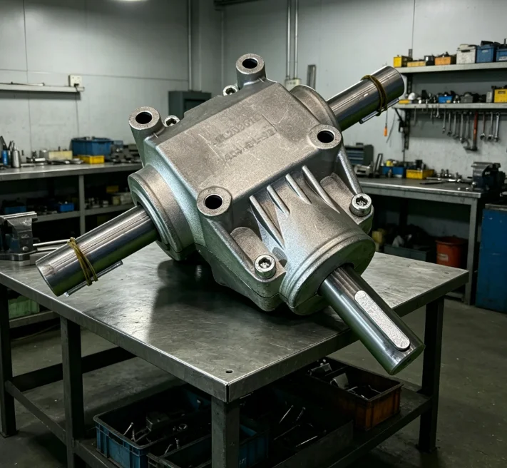 90 Degree 1:1T Right Angle Steering Gearbox, Commutator Gear Box for Mechanical Equipment Modification
90 Degree 1:1T Right Angle Steering Gearbox, Commutator Gear Box for Mechanical Equipment Modification