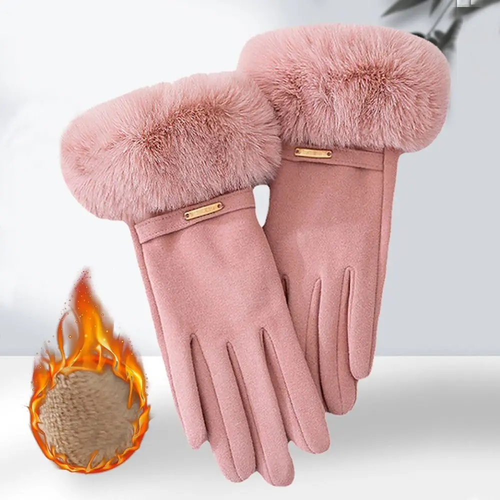 Graceful Faux Fur Touch Screen Gloves Velvet Warm Driving Mittens Winter Windproof Ski Gloves Women
Graceful Faux Fur Touch Screen Gloves Velvet Warm Driving Mittens Winter Windproof Ski Gloves Women