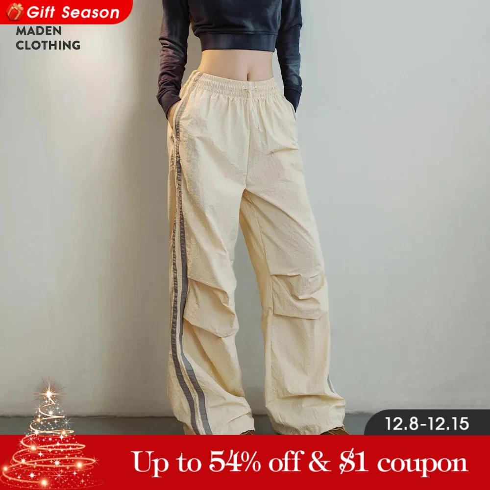 Maden Women Waterproof Paratrooper Pants Contrasting Color Autumn Loose Casual Pants Outdoor Sweatpants Elastic Waist Trousers
Maden Women Waterproof Paratrooper Pants Contrasting Color Autumn Loose Casual Pants Outdoor Sweatpants Elastic Waist Trousers