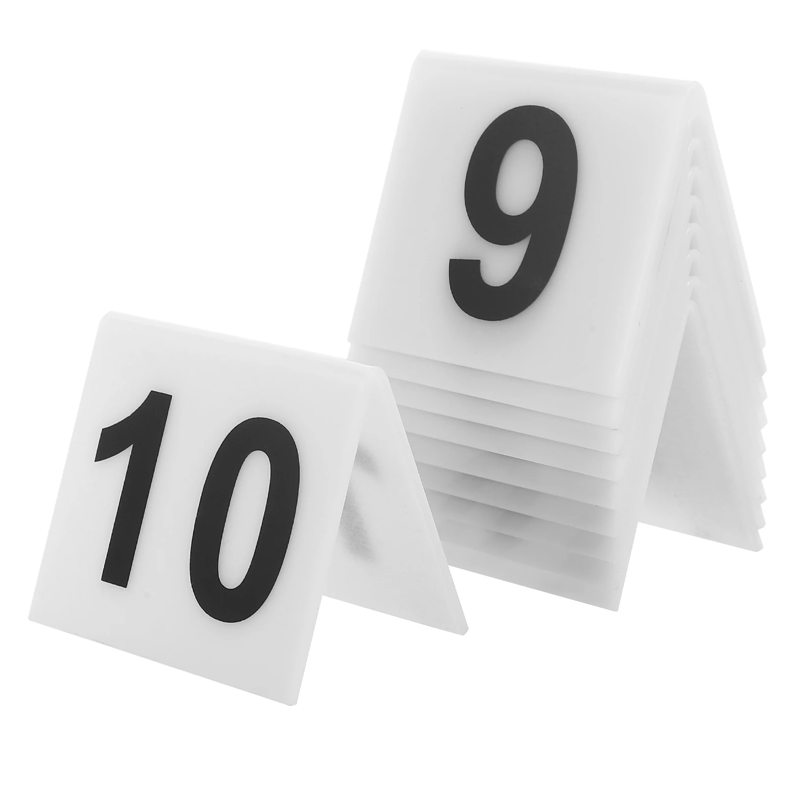 10Pcs V-Shaped Acrylic Table Numbers White Background Double Sided Restaurant Seat Markers Evidence Scene Game
10Pcs V-Shaped Acrylic Table Numbers White Background Double Sided Restaurant Seat Markers Evidence Scene Game