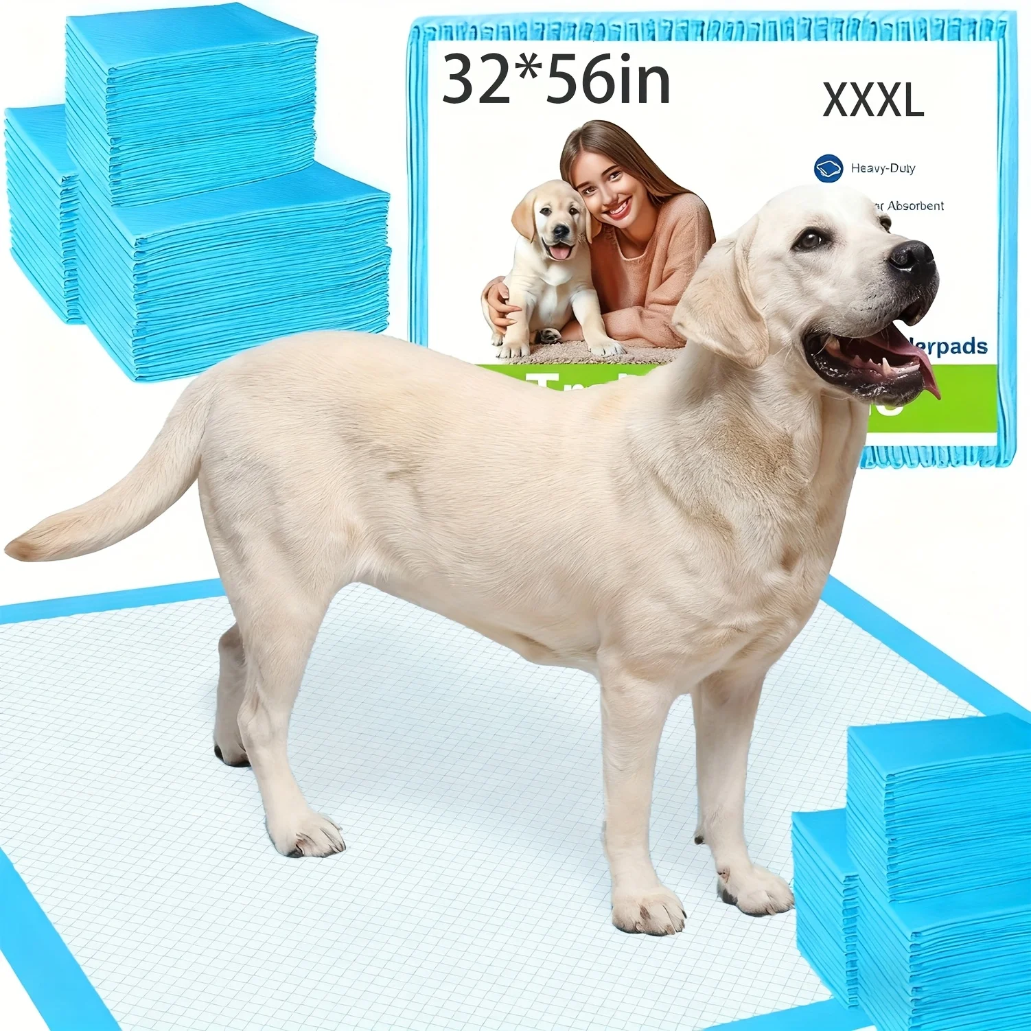 Pet Pee Pad 32x56 Inch Pee Pad, Puppy Pee Pad Extra Large, Disposable Thickened Pet Training Pee Pad, Suitable for Puppies And R
Pet Pee Pad 32x56 Inch Pee Pad, Puppy Pee Pad Extra Large, Disposable Thickened Pet Training Pee Pad, Suitable for Puppies And R