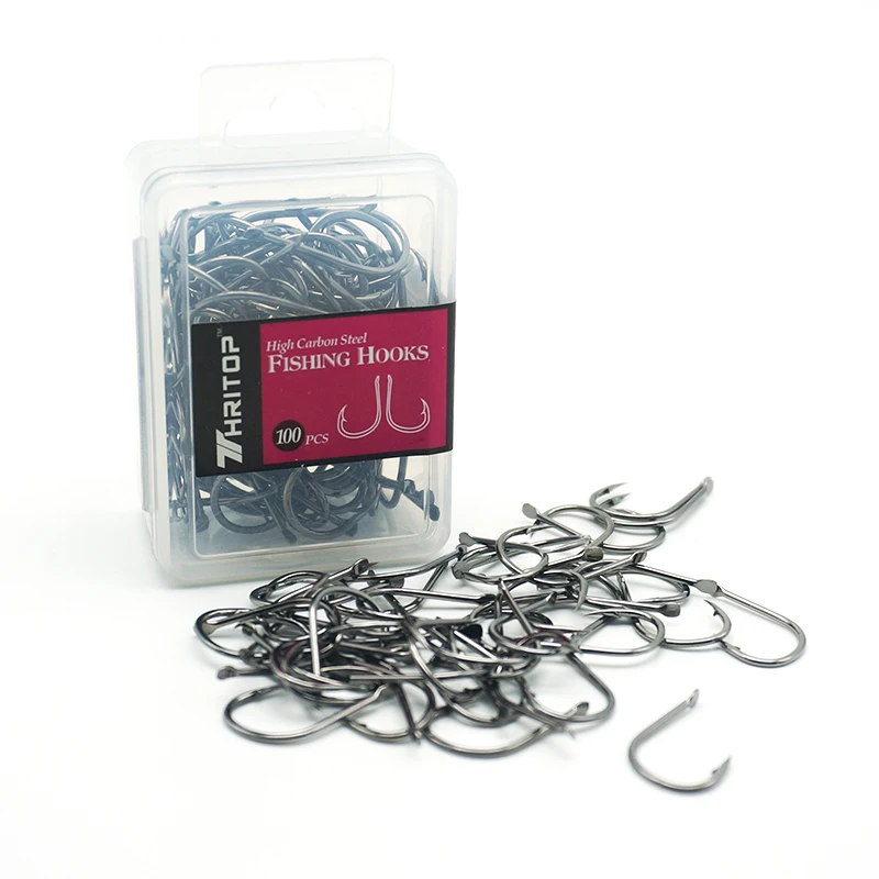 Thritop 100pcs Fishing Hooks #7 #8 #9 #10 #11 #12 #13 High Carbon Steel Single Fishing Hooks Durable Jig Head Fishing Tackle
Thritop 100pcs Fishing Hooks #7 #8 #9 #10 #11 #12 #13 High Carbon Steel Single Fishing Hooks Durable Jig Head Fishing Tackle
