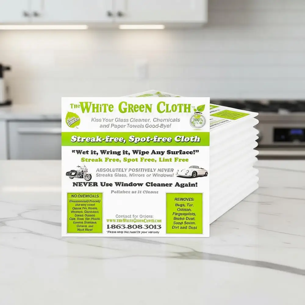 Набор из 10 многоразовых белых чистящих салфеток 16 x 16 дюймов - не оставляют следов, впитывающие, неабразивные, сделано в США
Набор из 10 многоразовых белых чистящих салфеток 16 x 16 дюймов - не оставляют следов, впитывающие, неабразивные, сделано в США